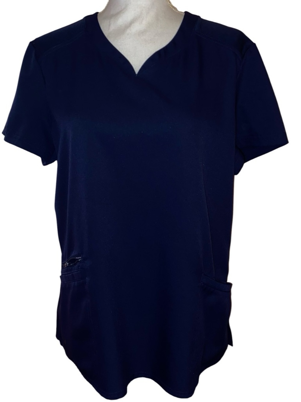 WHITE CROSS VIBE CRFT 3 PKT V-Neck Scrub Top in Navy Size Large - Picture 3 of 9